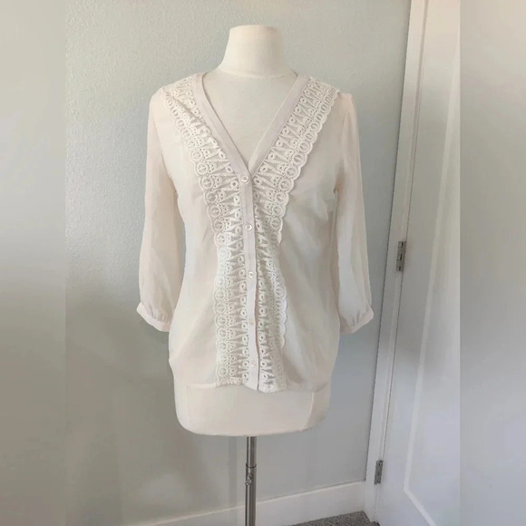 🌼 Light Pink Sheer Blouse - Picture 1 of 4